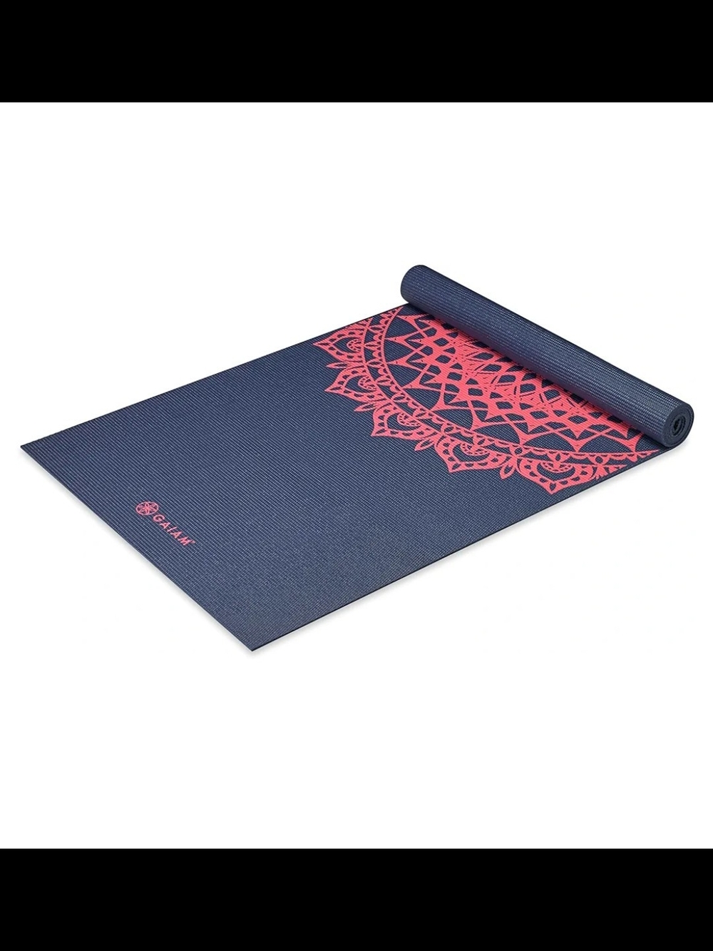 Gaiam Classic Yoga Mat 4 MM Blue & Pink Mandala Fitness Mat 68"x24" New In Box